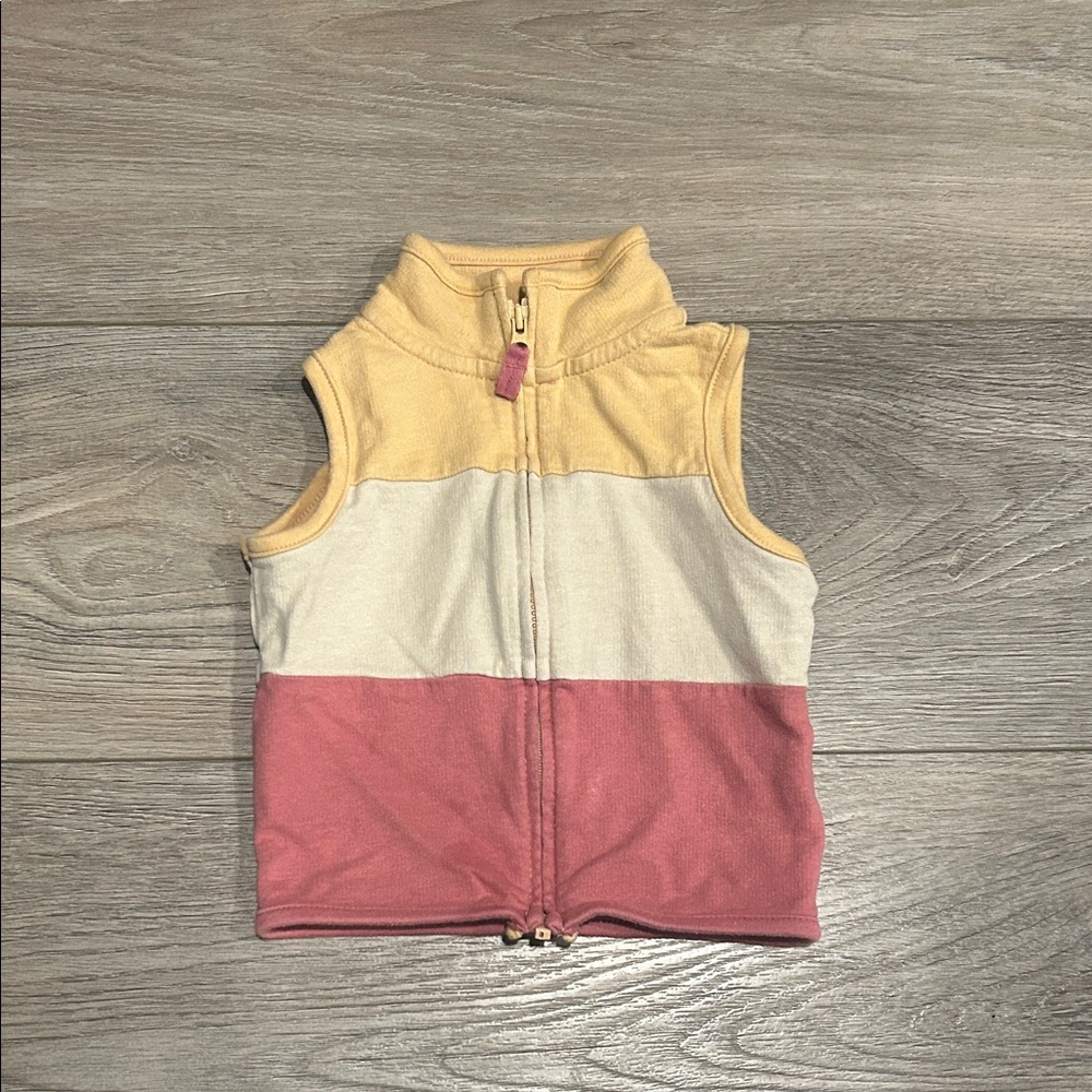 Carter's Colorful Sleeveless Zip-Up Vest Size 12 Months